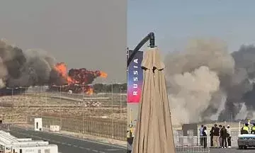 दुबई एयर शो में तेजस फाइटर जेट क्रैश, डेमो फ्लाइट के दौरान हुआ हादसा, पायलट की स्थिति स्पष्ट नहीं