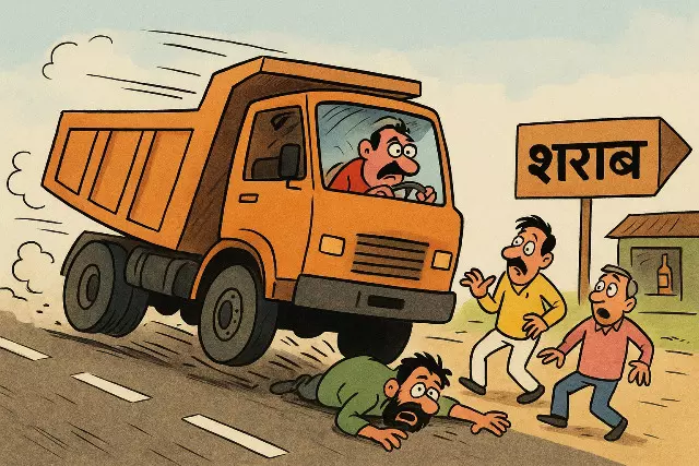 जयपुर में शराबी डम्पर चालक से 15 लोगों की मौत के बाद भी हाईवे पर खुलेआम चल रही शराब दुकानें