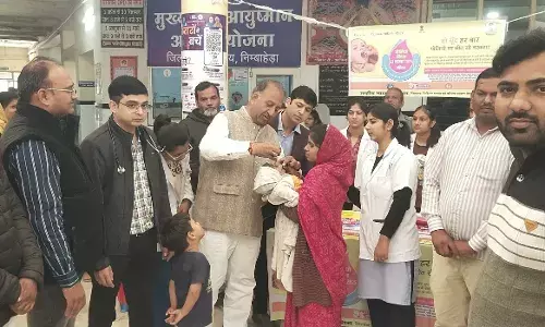 जिला चिकित्सालय निम्बाहेड़ा में राष्ट्रीय पोलियो दिवस पर अभियान का शुभारंभ