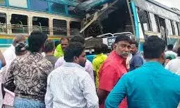 तमिलनाडु में दो बसों की टक्कर, छह लोग मरे, 28 घायल