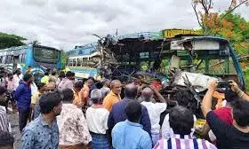 तमिलनाडु में दो बसों की आमने-सामने टक्कर, छह की मौत, 28 घायल