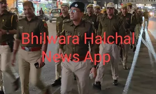 भीलवाड़ा में एएसपी से लेकर एसएचओ तक ने की पैदल गश्त, बढ़ाई सुरक्षा सक्रियता