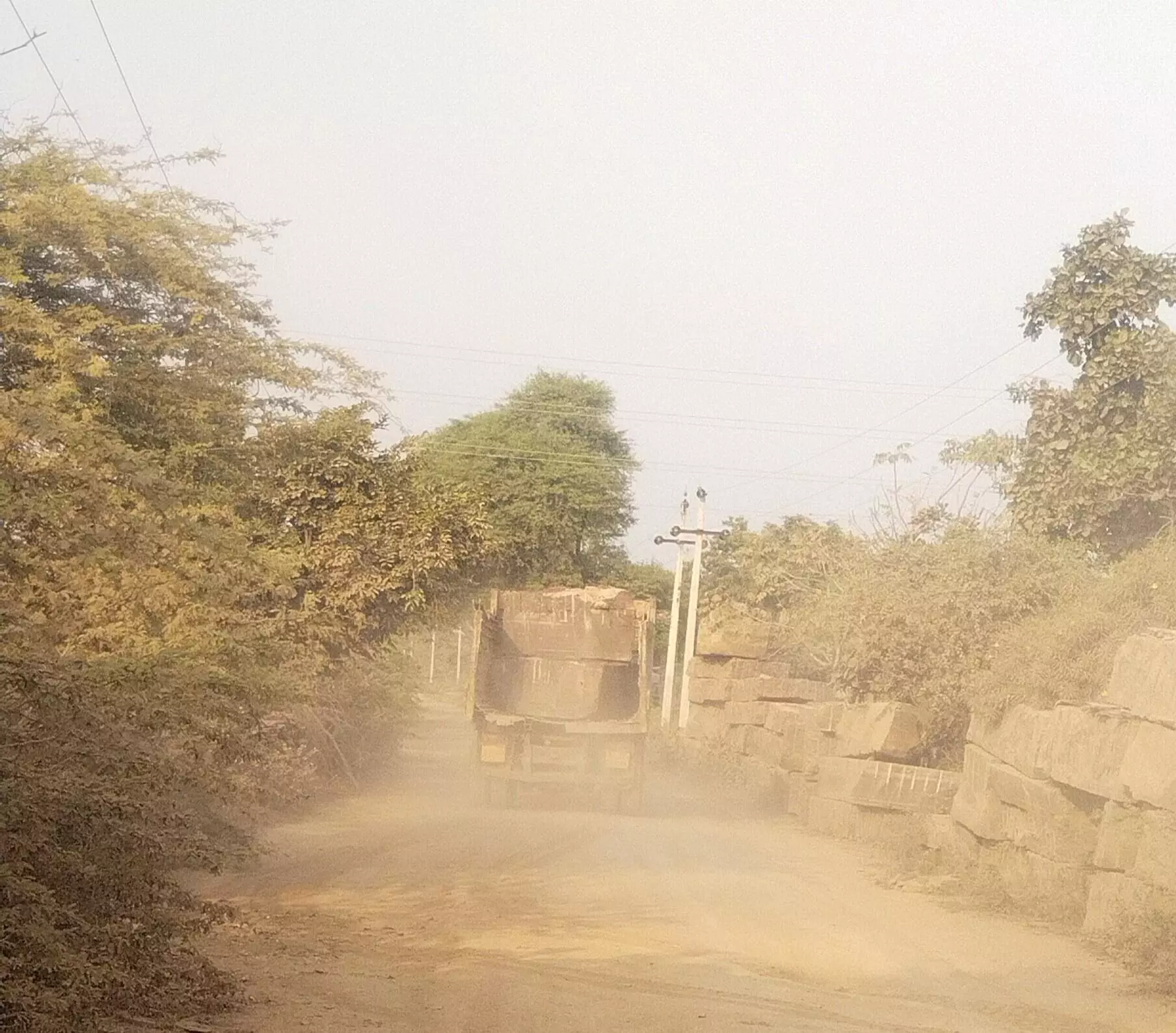 शंभुपुरा-सेटकुडिया सड़क बदहाल, धूल और कीचड़ से ग्रामीण और दुकानदार परेशान