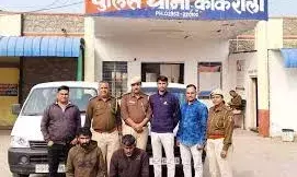 राजसमंद में कार चोरी गैंग के दो आरोपी गिरफ्तार, दो चोरी की कारें बरामद