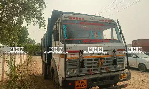 रायला में अवैध मिट्टी से भरा डंपर पकड़ा, डंपर मालिक पर ₹1लाख 3 हजार का जुर्माना