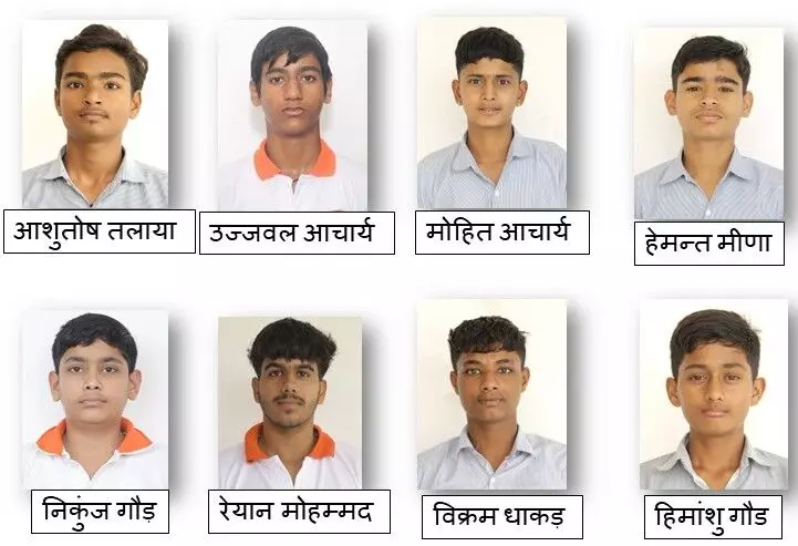 शाहपुरा के 8 छात्र राष्ट्रीय तैराकी प्रतियोगिता में चयनित