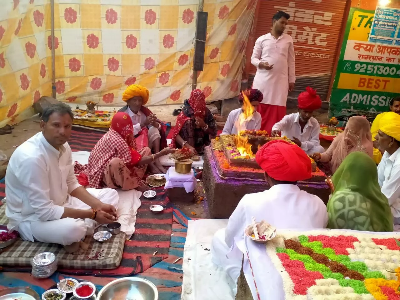 वीर तेजाजी महाराज मंदिर में तीन दिवसीय प्राण प्रतिष्ठा आयोजन