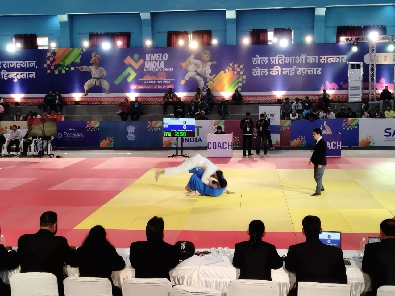 खेलो इंडिया यूनिवर्सिटी गेम्स के दूसरे दिन कोटा ओपन यूनिवर्सिटी सहित कई टीमों ने जीता गोल्ड