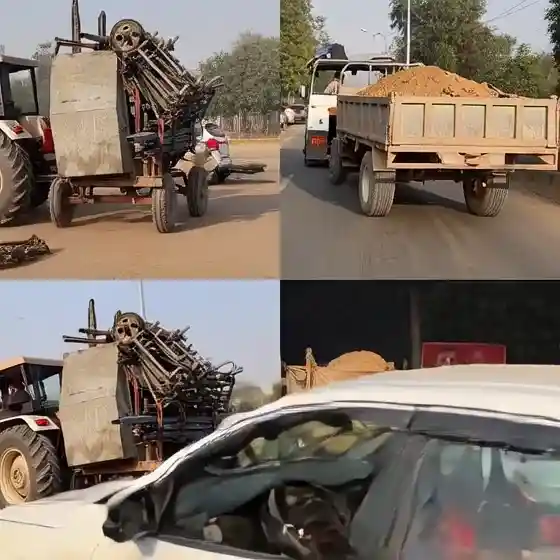 भीलवाड़ा में मौत को दावत देते वाहन! बिना रिफ्लेक्टर व बैकलाइट सड़क पर दौड़ रहा ‘चलता खतरा’