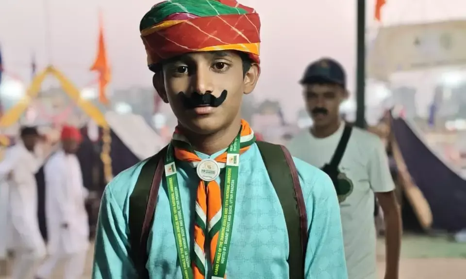 लखनऊ में राष्ट्रीय जम्बूरी का आयोजन-भीलवाड़ा के स्काउट और गाइड ने राजस्थानी वेशभूषा में लिया हिस्सा