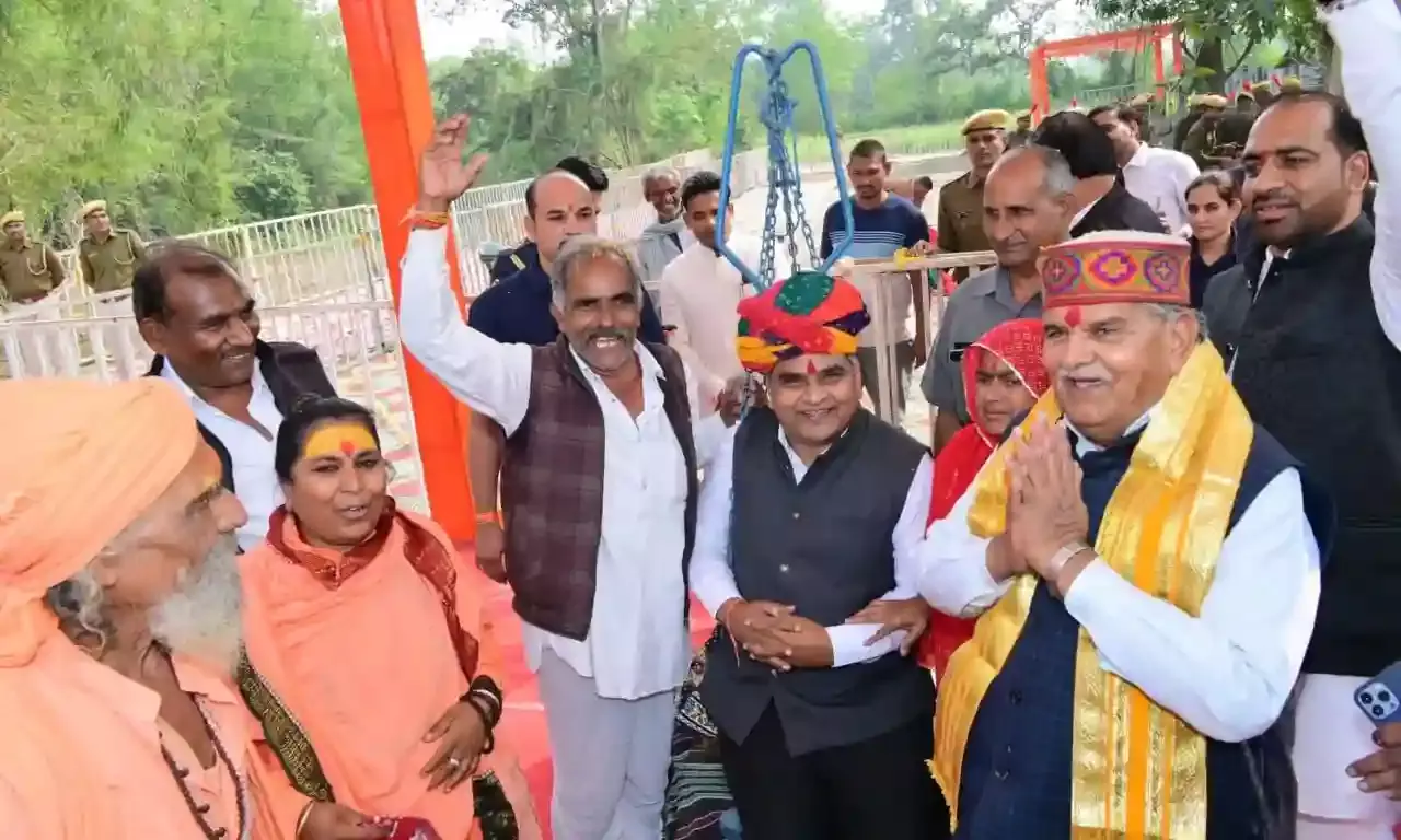 गुलाबचन्द कटारिया ने किया भक्ति-शिरोमणि बालाजी मंदिर का भूमि पूजन