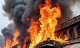 जूते की दुकान में लगी आग से तीन मंजिला इमारत घिरी, चार की मौत और एक घायल