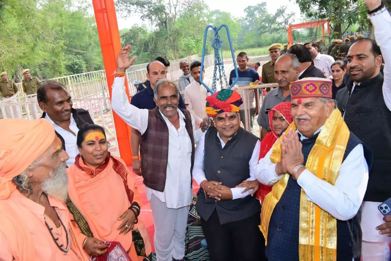 गुलाबचन्द कटारिया ने किया भक्ति-शिरोमणि बालाजी मंदिर का भूमि पूजन