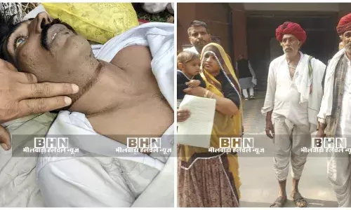 महिला ने करेड़ा पुलिस पर लगाया दबाव बनाने का आरोप, पति की मौत की वरिष्ठ अधिकारी से जांच रखी मांग