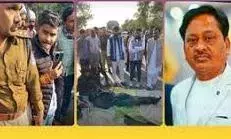 कैबिनेट मंत्री का समधी बताते हुए युवक  को मार दी  गोली  ,हाईवे पर छह घंटे जाम