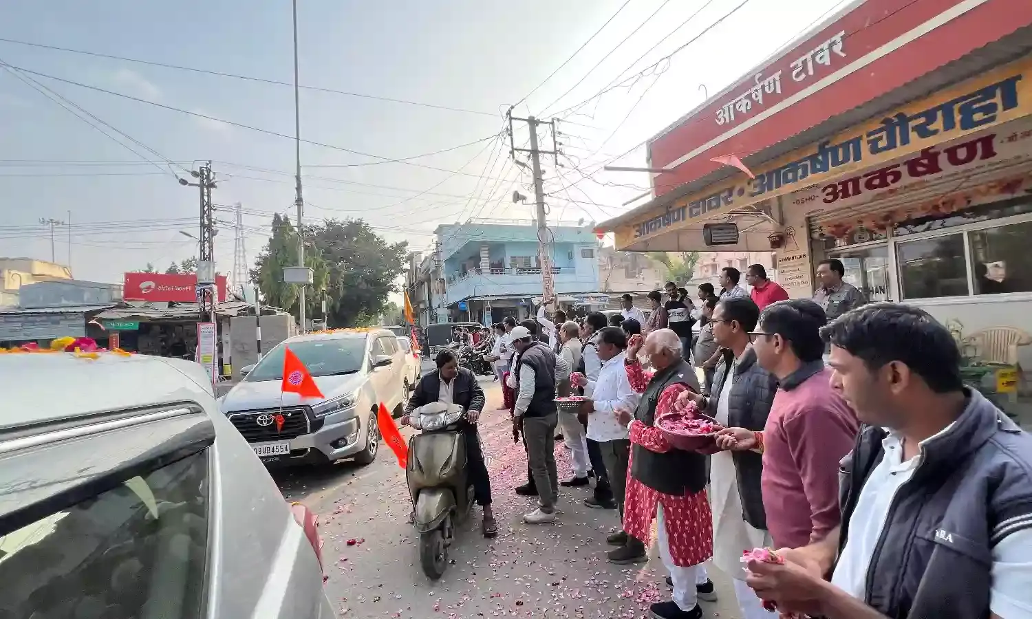 निंबाहेड़ा में संत   महाराज जन्मोत्सव पर निकली  वाहन रैली