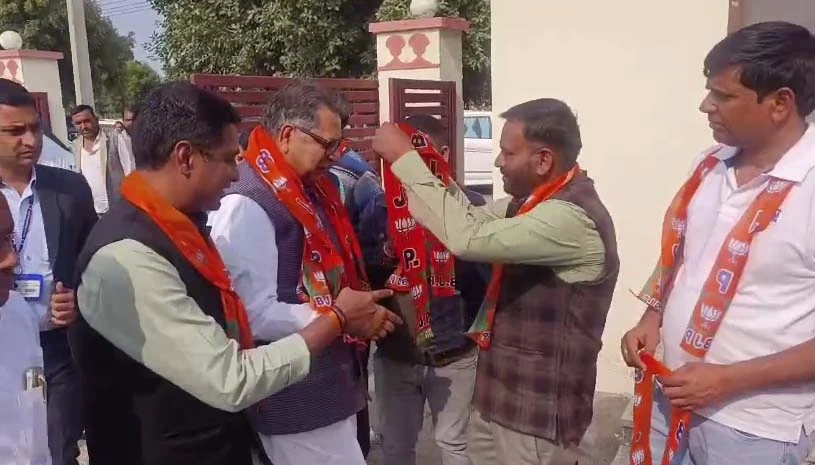 सतीश पूनिया का भीलवाड़ा आगमन, कार्यकर्ताओं ने किया स्वागत