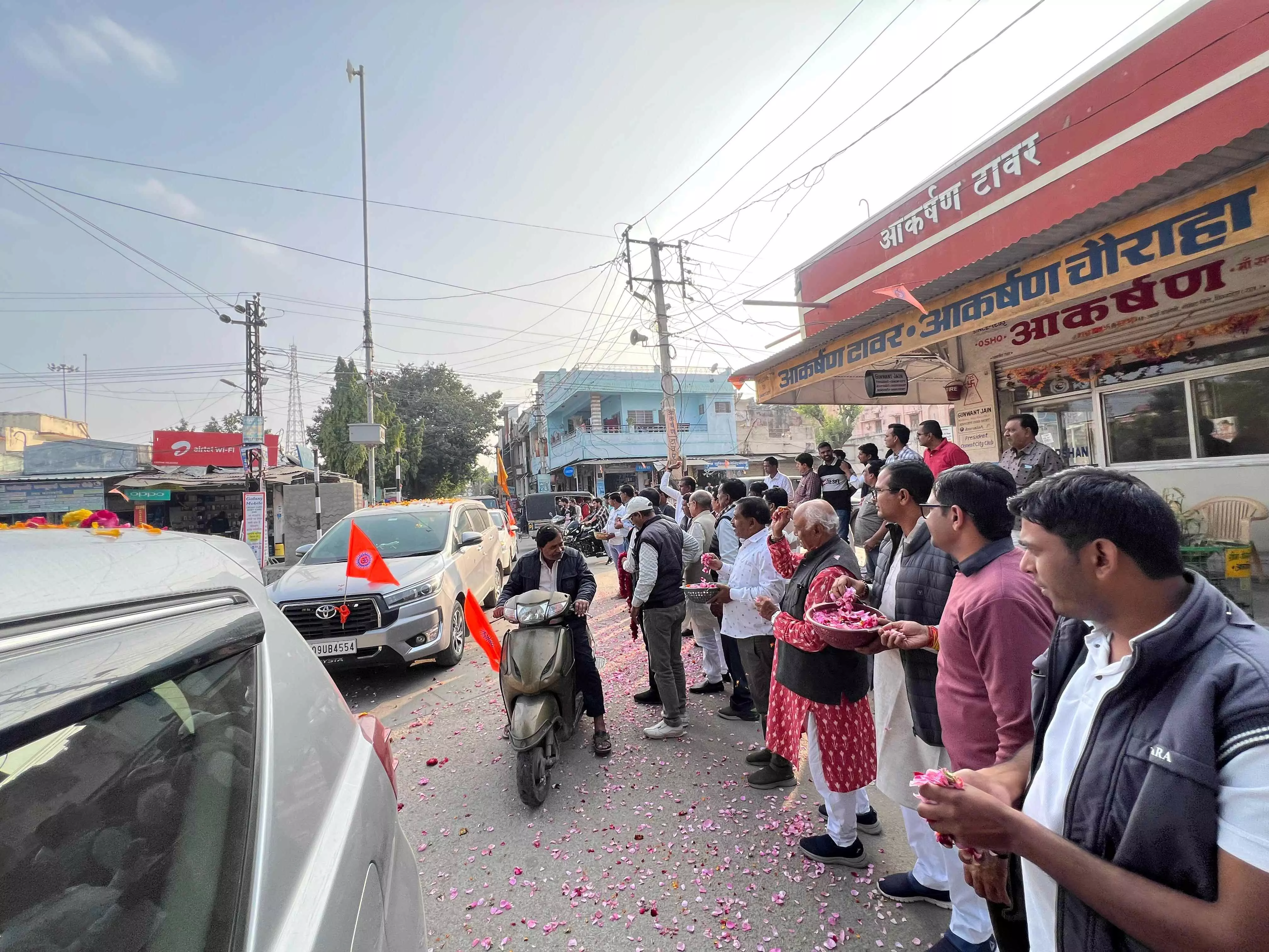 निंबाहेड़ा में संत   महाराज जन्मोत्सव पर निकली  वाहन रैली