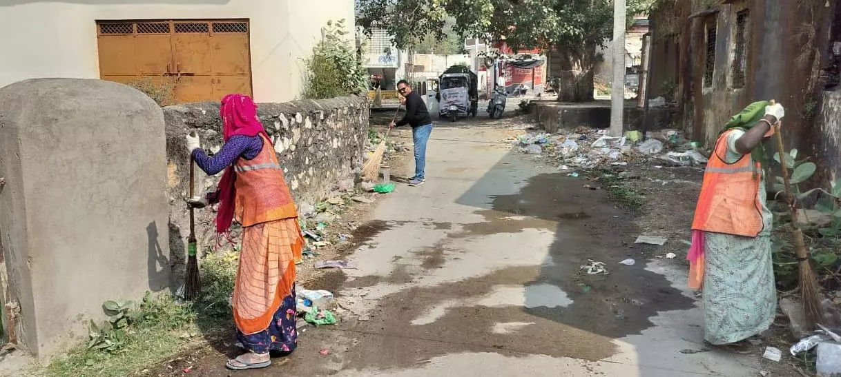 मेवाड़ जनशक्ति दल ने स्वच्छता अभियान के तहत की सफाई
