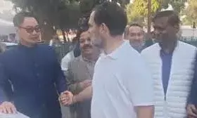 राहुल गांधी ने कहा हम बाबा साहेब के विचारों और संविधान की रक्षा करते हैं राहुल गांधी ने कहा हम बाबा साहेब के विचारों और संविधान की रक्षा करते हैं