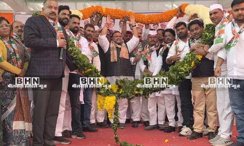 साइकिल पर पहुंचे शिवराम खटीक, शहर जिलाध्यक्ष का संभाला पदभार , गुर्जर भी गरजे