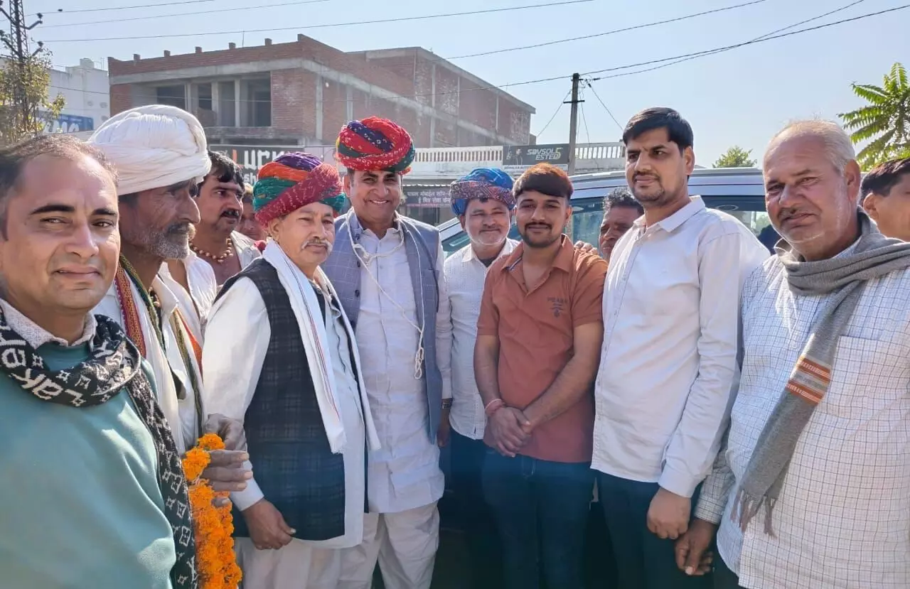 कांग्रेस ग्रामीण जिला अध्यक्ष जाट का सवाईपुर में स्वागत