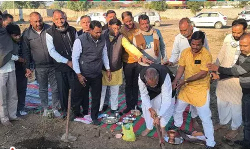 छात्रावास भूमि का पूजन, कुमावत समाज के सहयोग से सपना हुआ साकार