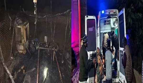 छप्परपोश मकान में आग लगने से जिंदा जली 2 सगी बहनें