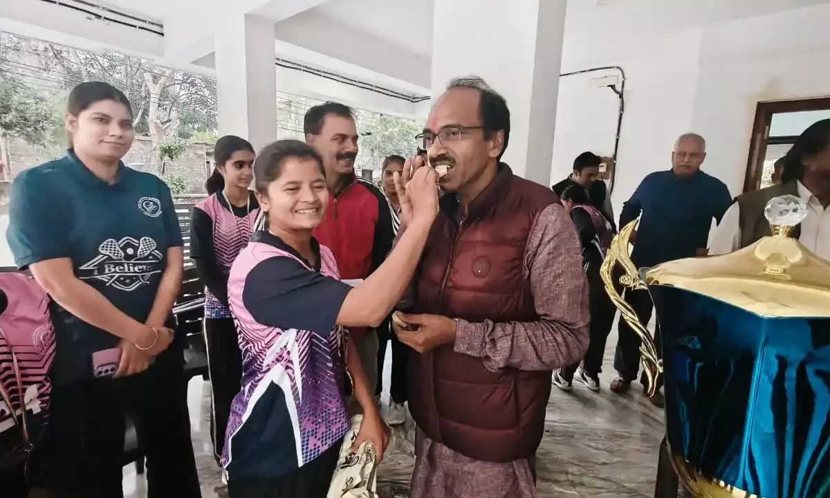 राष्ट्रीय लैक्रोज विजेताओं का सांसद डॉ. रावत ने किया स्वागत