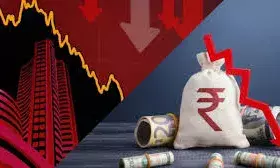 शेयर बाजार में सुस्ती, सेंसेक्स निफ्टी लाल निशान पर रुपया ऐतिहासिक निचले स्तर पर शेयर बाजार में सुस्ती, सेंसेक्स निफ्टी लाल निशान पर रुपया ऐतिहासिक निचले स्तर पर