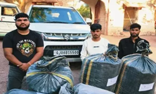 कार से 96.240 किलो अवैध डोडा पोस्त बरामद, तीन तस्कर गिरफ्तार