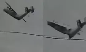 रूस में परीक्षण उड़ान के दौरान  दो हिस्सों में बंट गया एएन 22 सैन्य विमान