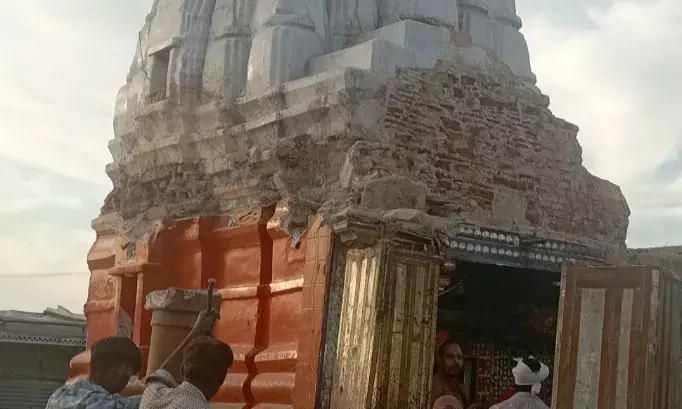 धनोप माता मंदिर जीर्णोद्धार में शिखर को लेकर मंदिर ट्रस्ट और पुजारियों में चर्चा