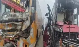 कोहरे में कहर, आगरा जयपुर हाईवे पर भीषण सड़क हादसा, छह वाहन टकराए कई घायल