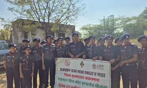 नाथद्वारा में स्काउट-गाइड ने चलाया स्वच्छता अभियान