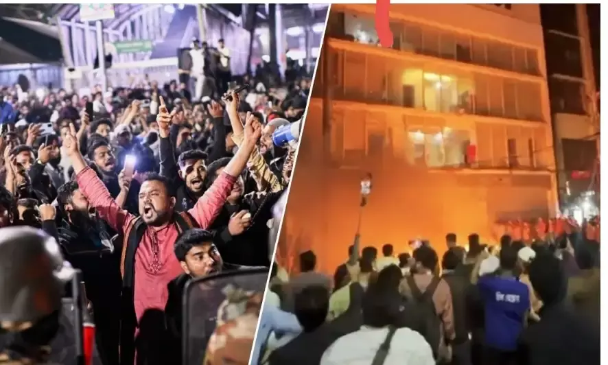 प्रदर्शनकारियों ने इमारतों और वाहनों में लगाई आग,30 रिपोर्टरो को जिंदा जलाने का प्रयास