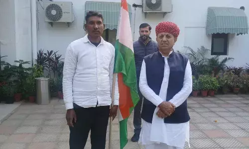 चित्तौड़गढ़ से नई दिल्ली तक तिरंगा यात्रा, जयपाल का किया स्वागत