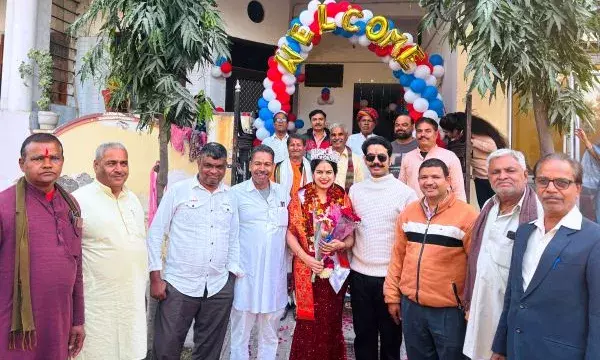 मिसेज राजस्थान चौहान के भीलवाड़ा आगमन पर किया स्वागत