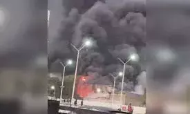 जयपुर के भांकरोटा में जेसीबी वर्कशॉप में भीषण आग, लाखों का सामान जलकर राख