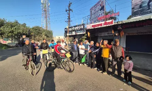 भीलवाड़ा साइकिल क्लब की वर्ष 2025 की अंतिम रैली में दिखा उत्साह