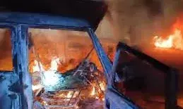 डीडवाना कुचामन में बोलेरो में आग, युवक की जिंदा जलकर मौत