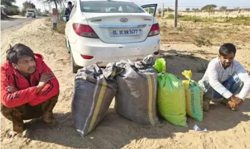 सरपंच सहित दो गिरफ्तार, 55 किलो से अधिक डोडा पोस्त जब्त