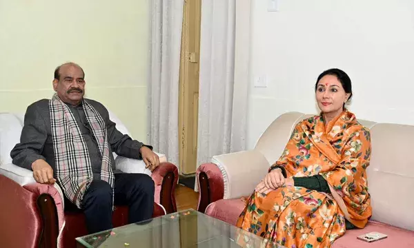 उपमुख्यमंत्री दिया ने लोकसभा अध्यक्ष बिरला से कोटा में की विकास पर चर्चा