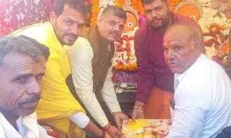 शक्तिपीठ धनोप माता मंदिर जीर्णोद्वार का शिलान्यास मुहूर्त हुआ