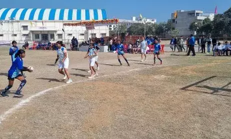 चित्तौड़गढ़ में राष्ट्रीय विद्यालयी अंडर-14 हैंडबॉल प्रतियोगिता में रोमांचक मुकाबले