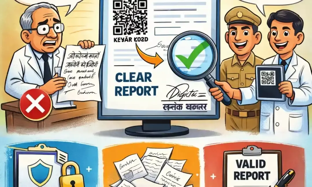 मेडिकल और लीगल रिपोर्ट अब पूरी तरह डिजिटल होंगी, 1 फरवरी से हाथ से लिखी रिपोर्ट अमान्य मेडिकल और लीगल रिपोर्ट अब पूरी तरह डिजिटल होंगी, 1 फरवरी से हाथ से लिखी रिपोर्ट अमान्य