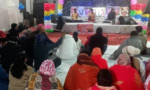 शुक्रवार रात्रि में धनोप माता धर्मशाला में भजन संध्या का  हुआ  आयोजन