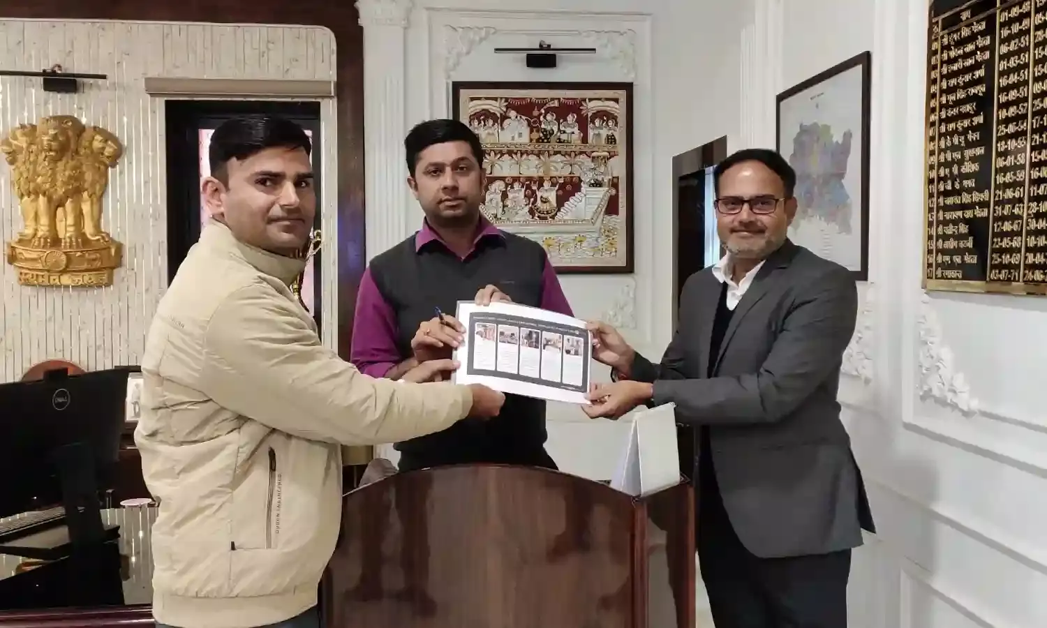 भीलवाड़ा कलेक्टर के साथ मिनोवा रुनाया प्राइवेट लिमिटेड की CSR गतिविधियों पर हुई बैठक