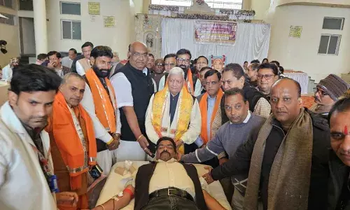 रक्तदान शिविर का आयोजन, 504 यूनिट रक्त एकत्रित