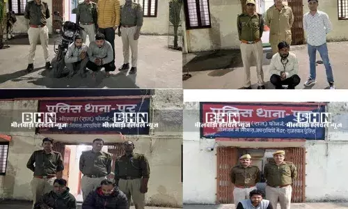 भीलवाड़ा पुलिस का 24 घंटे में बड़ा एक्शन, अफीम और अवैध हथियार पकड़े, आधा दर्जन लोगों को किया गिरफ्तार